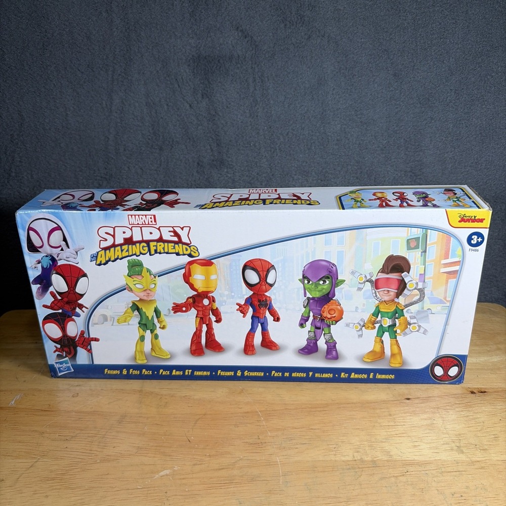 Marvel Spidey and his Amazing Friends, Friends & Foes Pack, 5 Action Figures New